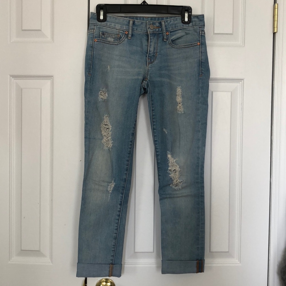 Gap skinny ripped jeans